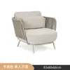 Sofá Exterior Balcón Silla y Mesa de Ratán Set Muebles Sofá Nórdico Jardín Patio Villa de Ocio Pizarra