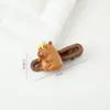Cerdo de Guinea de Dibujos Animados Lindo Color Café con Leche Anillo de Intestino Cuerda para el Cabello Pinza para el Cabello Suave Lindo para Niña Cuerda para Cola de Caballo Accesorios para el Cabello Banda Elástica Venta al por Mayor