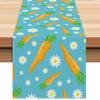 Camino de Mesa Estampado de Rábano de Pascua para Sala de Estar Hogar, Mantel para Mesa de Centro, Cojín, Bandera para Té, Decoración Festiva para Mesa de Comedor, Mantel para Mesa de Café