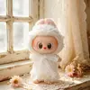 10cm/ 15cm Ropa Linda para Muñeca Vestido Floral Blanco Falda con Mini Colgante Diadema