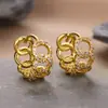 Pendientes de Zirconia Geométricos Elegantes y Simples Más Vendidos Transfronterizos Estilo Metálico de Alta Gama Pendientes Personalizados de Ins Venta al por Mayor