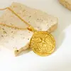 Colar Pingente Exclusivo Transfronteiriço em Aço Inoxidável Moda Europeia e Americana Feminino Corrente de Suéter 18K Tendência Versátil Joias Atacado