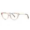 Gafas Antiazules Originales 2240 Estilo Coreano Fresco Dulce Montura Ojo de Gato Diamante Libro Rojo Más Vendido Gafas Planas