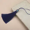 8cm borla de cloisonné borla tapa de aleación borla seda de poliéster marcador colgante accesorios de joyería precio grande excelente