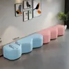 Sofá Blando con Forma de Ola para Jardín de Infancia, Banco Largo de Forma Irregular para Vestíbulo de Institución de Capacitación, Taburete para Cambiar Zapatos de Centro de Educación Temprana para Niños