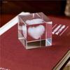 Ins Raindrops Ornamentos de Vidro Cristal Quadrado em Forma de Coração Decoração de Mesa Simples Criativa Presente de Feriado