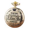 Reloj de bolsillo de moda más vendido de comercio exterior PARA MI, PAPÁ, MAMÁ, reloj de bolsillo grande retro, regalo para padres