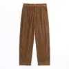 Calças de Veludo Cotelê Outono e Inverno Largas Roupas de Trabalho Americanas Marca Tendência Pregueadas Vintage Retrô Japonês Casuais Calças Engrossadas