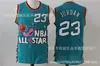 En stock BULLS BULLS Jersey Jordan #23 campeonato final logo militar bordado retro uniforme de baloncesto
