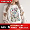 Camiseta con Ilustración de Flores Vintage Estilo Boho Floral Casual