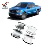 Adecuado para Ford 21-22 F150 Raptor Modificado Recubierto Eléctricamente Tazón Exterior de Puerta Protección Decorativa Cubierta Brillante Accesorios Especiales