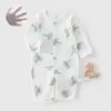 Mameluco de Manga Larga para Bebé, Ropa de Verano Delgada con Aire Acondicionado, Pijama de Verano Transpirable de Algodón Puro para Niños y Niñas, Pelele y Traje para Gatear
