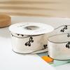 Fita de Lã Flocada de 3,8cm Coração Bolinhas Margarida Sedas e Cetins Laço de Lã Material para Acessórios de Cabelo DIY Feitos à Mão
