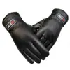 Guantes de Algodón y Cuero Grandes de Invierno para Hombres y Mujeres con Felpa Adicional Espesos Antideslizantes Cálidos para Exterior Montar Guantes Antideslizantes con Pantalla Táctil Venta al por Mayor