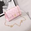 2024 Ao Vivo Novo Estilo Bolsa de Ombro com Corrente Bolsa Transversal Feminina Versátil Fashionável Romboidal Estilo Chanel Bolsa de Casca de Papel para Mulheres