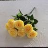 7 Rosas Concubina Imperial Estilo Coreano Ramo de Rosas Pequeño con Mango 7 Rosas Philips Flor de Simulación Hogar Boda Ramo de Rosas