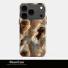 Funda de Teléfono de Película Brillante Ámbar con Patrón de Mármol Más Vendida de Amazon de Doble Capa para iPhone 17 y Apple 16Pm
