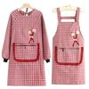 Delantal de Manga Larga Transpirable Anti-Suciedad para Cocina Casera Adulto Cocinar Smock Resistente a Manchas Ropa de Trabajo Exterior para Mujer Trabajo de Catering
