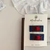 Novo Presilha de Cabelo Quadrada para Crianças com Estampa de Bolinhas e Formato de Urso, Presilha Lateral, Presilha para Franja