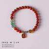 Pulsera de Ágata Roja del Sur Xizang Jade de Agua Azul Aguamarina Año de Nacimiento Nueva Marea Nacional para Mujer Suministro al por Mayor