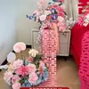 Decoración de habitación de boda arreglo floral de dormitorio de boda sala de estar flores artificiales arreglo floral mesa compromiso novio dopamina