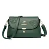 Bolsa Casual Feminina de Couro Genuíno Nova 2025 Bolsa para Mãe de Meia-Idade Versátil e Atmosférica Bolsa de Ombro Bolsa Transversal