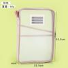 Bolsa de archivo de malla gruesa de tres capas Xiaomeng, transparente, con forma de L, tamaño A4, bolsa para tutoriales, bolsa de almacenamiento para clasificación de materias de examen para estudiantes