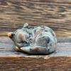 Gato dormido de cristal 4cm piedra semipreciosa tallada cristal rosa mica púrpura gato dormido