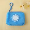 Lindo monedero de felpa de dibujos animados, bolsa cuadrada, niños, cremallera, monedero, llavero, mini bolsa portátil para auriculares, venta al por mayor