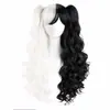 Pinza de garra Lolita doble coleta cabello largo rizado Lolita anime cosplay peluca para toda la cabeza multicolor fiesta vacaciones peluca