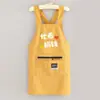 Delantal simple resistente al agua para uso en la cocina y el hogar, elegante delantal de cintura para adultos, adecuado para comer y trabajar, no necesita atarse, ropa de trabajo con logo impreso