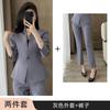 Conjunto de Terno Preto Novo Estilo Atacado Primavera e Outono para Mulheres, Uniforme de Trabalho Elegante de Alto Padrão para Recepcionista de Hotel, Traje Profissional para Mulheres