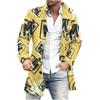 Comercio Exterior Otoño e Invierno Nuevo Abrigo de Lana Estampado Retro de Cuello Alto para Hombre Abrigo Casual para Hombre