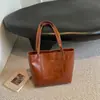 Bolsa Tote de Alta Gama para Viajes Diarios para Mujer 2026 Nuevo Otoño Retro Gorpcore Bolso de Hombro Único Bolso Cubo de Gran Capacidad