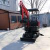 Fuente Fabricante Miniexcavadora de ruedas 20 Excavadora hidráulica pequeña para uso doméstico Excavadora agrícola pequeña para zanjas