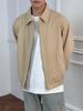 Jaqueta Harrington Masculina Cleanfit Americana de Alta Qualidade com Gola Lapela para Primavera e Outono Casual Solta Curta Jaqueta de Trabalho