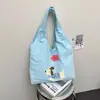 Bolsa de Toalla Bordada con Perro Salchicha Lindo de Dibujos Animados para Mujer, Nueva Bolsa de Hombro de Gran Capacidad, Bolsa Tote para Viajes Diarios, Bolsa de Compras