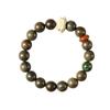 Pulseira de Contas de Madeira de Sândalo Dourado Natural, Artesanato em Buxo, Pulseira de Sândalo Verde Estilo Antigo, Atacado de Acessórios para Mãos