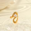 Anillo de Zirconia de Moda Estilo Ins Transfronterizo Otoño e Invierno Nuevo Exquisito Lujo Accesible Acero Inoxidable de Gama Alta Joyería de Mano Venta Directa