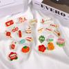 Estilo Nacional Original texto inspirador suerte vamos pato carpa Suerte Suerte Suerte palabra sobre rojo ropa de Año Nuevo insignia hebilla decorativa