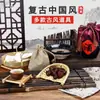 Adereços de Fotografia Estilo Chinês Enfeites Chineses Foto Estilo Retrô Alimentos Chá Grãos Natureza Morta Tecido de Fundo Cenário Conjunto