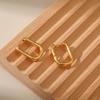 Personalidade de design de nicho U em forma de brincos de cobre banhados 18K real ouro brincos de moda Amazon brincos de moda populares
