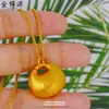 Clásico Pepita de Oro Gordita Fortuna Monedero Pequeño Collar Colgante Pepita de Oro Gordita Bolsa con Cierre Collar Linda para Mujeres