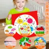 Cartón con Borde de Color Pintura Artística Infantil Cuadrado Exterior Círculo Interior Cartón Rígido Círculo Rojo Cuadrado Papel de Color 8k Grande