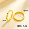 Anel de Ouro de Areia Vietnamita com Textura de Gelo Quebrado, Anel Tradicional de Superfície Lisa Fosca para Homens e Mulheres, Anel de Casal, Cor Realista e Duradoura, Anel de Cauda