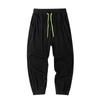 Pantalones de Hielo de Seda para Hombre de Verano, Tallas Grandes, Corte Holgado, Pantalones Casuales con Caída, Estilo Jogger, Pantalones Deportivos Finos de Nueve Puntos, Modernos
