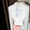 Top de Felpa De Rong Otoño e Invierno para Niños Medianos y Grandes Casual Manga Larga Niña Cuello Semi Alto Adorno de Volantes Camiseta Base para Niñas