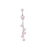Ancla de Acero Inoxidable Caballo Marino Forma de Corazón Piercing de Ombligo Anillo Azul para Ombligo Joyería para Body Piercing Transfronterizo