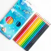 Lápices de Colores Solubles en Agua de 24 Colores para Bocetos, Set de Papelería para Dibujo con Lápices de Colores de 12 Colores para Estudiantes de Arte, En Stock, de Madera