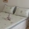 Juego de tres piezas de alfombrilla refrescante de seda helada con cuentas para cachorros Dachshund para verano, alfombrilla refrigerada para niños, alfombrilla suave para dormitorio de estudiantes, lavable a máquina
